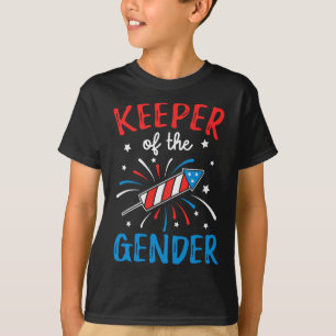 Camiseta Detentor Do Gênero Revela Engraçado 4 De Julho Ba