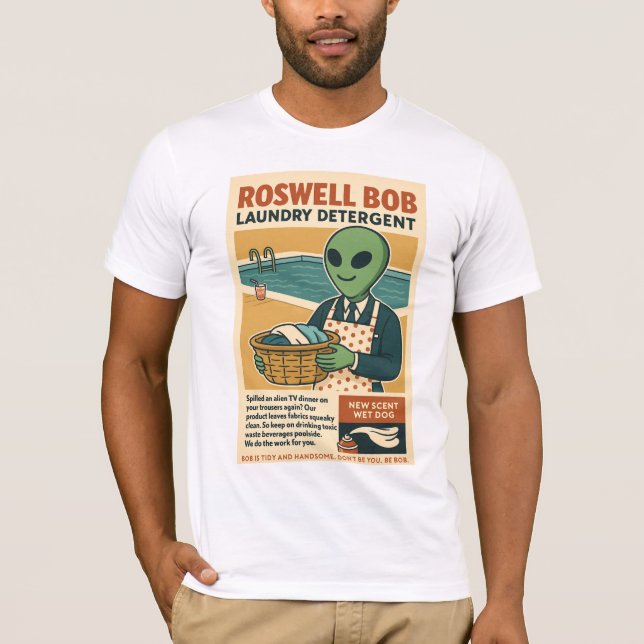 Camiseta Detergent Roswell Aliens da década de 50 (Frente)