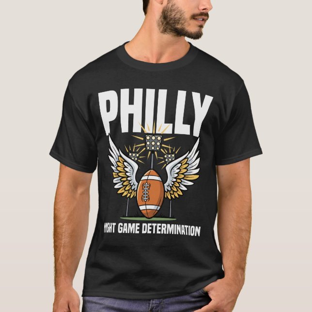 CAMISETA DETERMINAÇÃO DO JOGO NOTURNO DE PHILLY - FUTEBOL D (Frente)