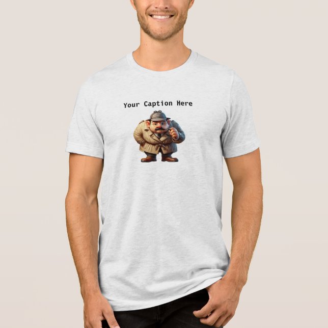 Camiseta Detetive Amador 3D Procurando Pistas (Frente)
