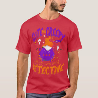 Camiseta Detetive Bonito e Assustador - Detetive Engraçado 