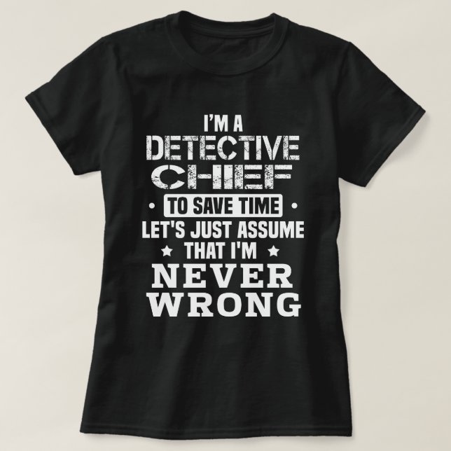 Camiseta Detetive Chefe (Frente do Design)