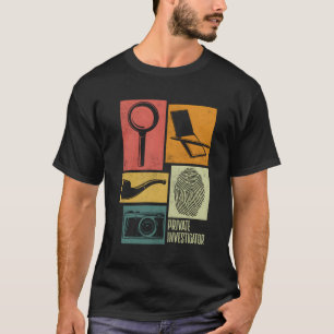 Camiseta Detetive Crime Investigador Silhouettes