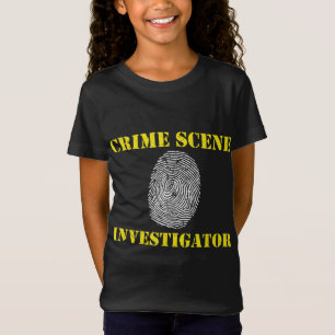 Camiseta Detetive de Impressão Digital do Investigador da C
