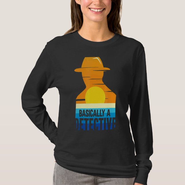 Camiseta Detetive de Polícia Crime Verdadeiro Basicamente D (Frente)