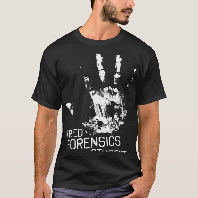 Camiseta Detetive forense de estudantes universitários cans (Frente)