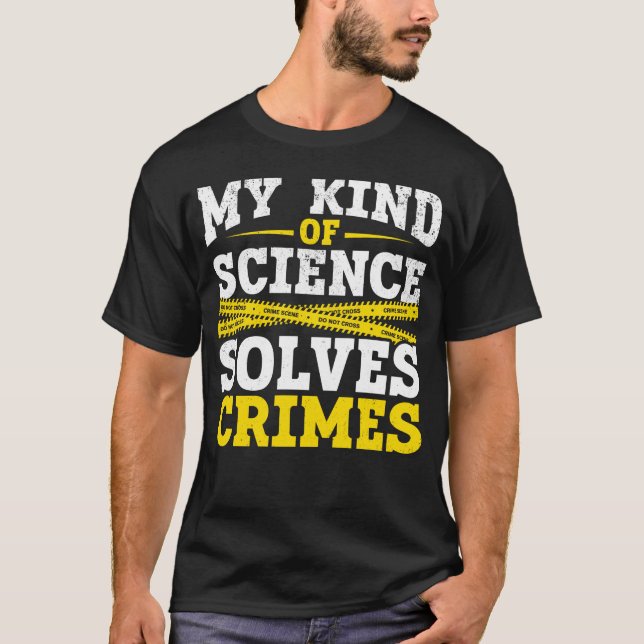 Camiseta Detetive Forense Solver de Criminalidade Científic (Frente)