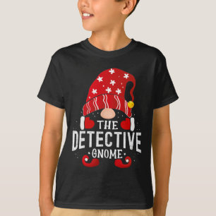 Camiseta Detetive Gnomo Correspondendo Pjs De Natal Para Fa