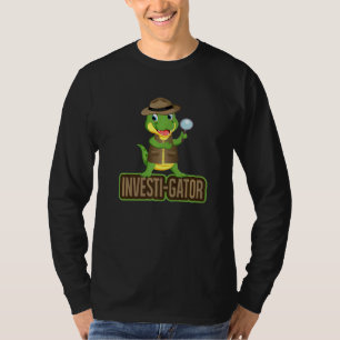 Camiseta Detetive Investi Gator Pun Alligator