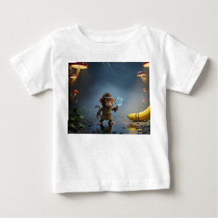 Camiseta Detetive Macaco Investigando o Mistério da Banana