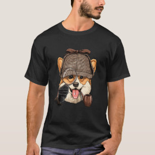 Camiseta Detetive Pembroke Welsh Corgi Spy Investigador Do