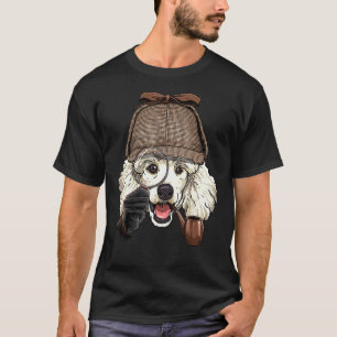 Camiseta Detetive Poodle Espião Investigador Cachorrinho Pe