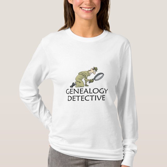 Camiseta Detetive privado da árvore genealógica (Frente)