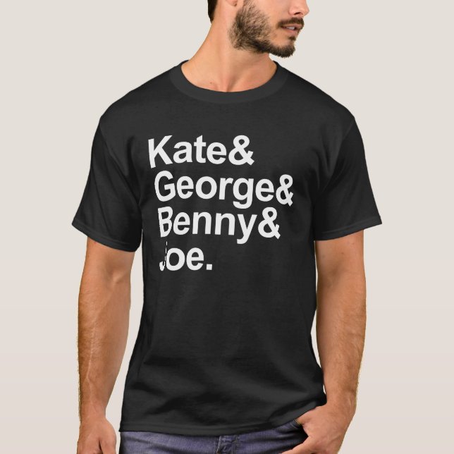 Camiseta Detetives de matemática - Kate, George, Benny e Jo (Frente)
