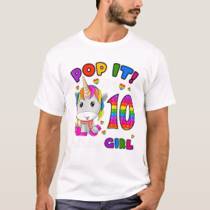 Camiseta Detido De 10 Anos 10 Raparigas Unicorn De Aniversá