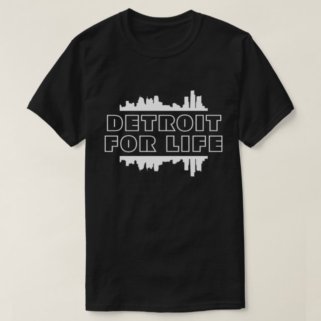 Camiseta Detroit for Life - Skyline (Frente do Design)