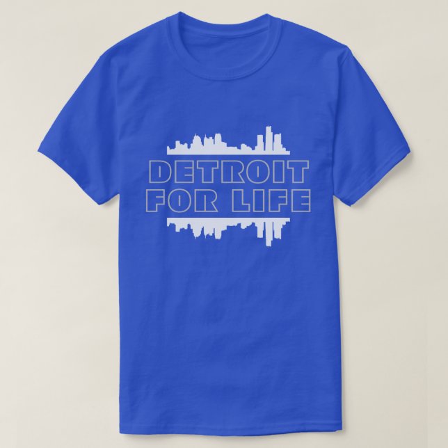 Camiseta Detroit for Life - Skyline de Futebol (Frente do Design)