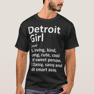 Camiseta DETROIT GIRL MI MICHIGAN Funny City Raízes Gif