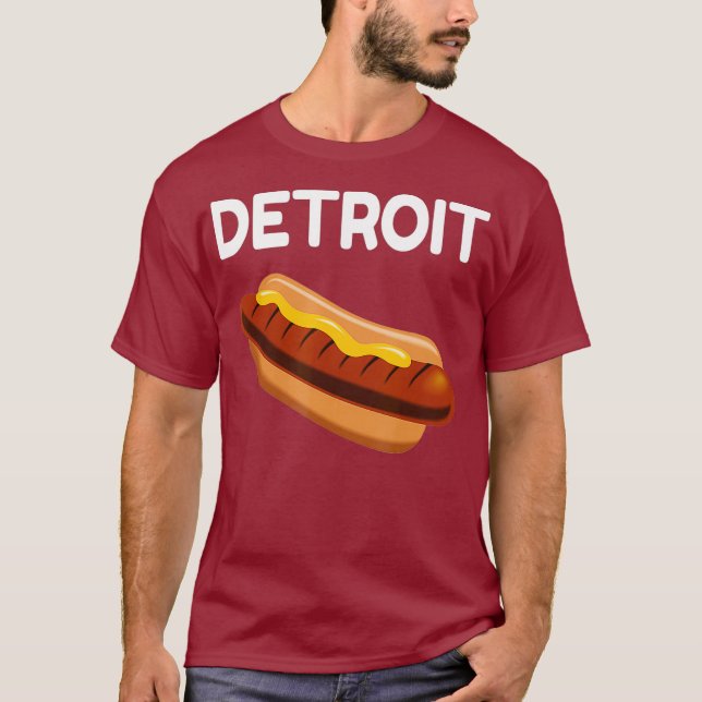 Camiseta Detroit Hot dog City shirt incrível (Frente)