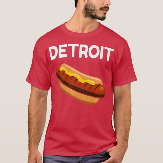 Camiseta Detroit Hot dog City shirt incrível (Frente)