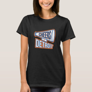 Camiseta Detroit Marinho Blue E Orange Megaphone