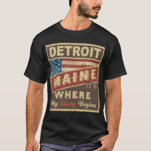 Camiseta DETROIT, ME É onde minha história começa