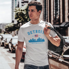 Camiseta Detroit Michigan Est. 1701 Funny Vintage