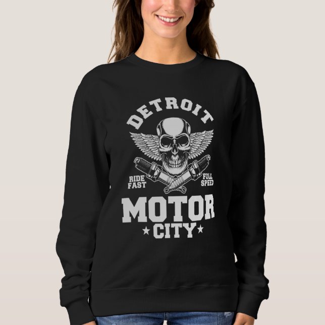 Camiseta Detroit Michigan Motor City Sparg Wings Ride (Frente)