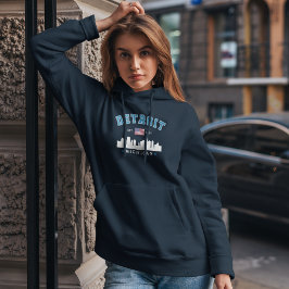 Camiseta Detroit Michigan Skyline City