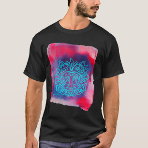 Camiseta Detroit Psychedelic Trabalho de arte Lion