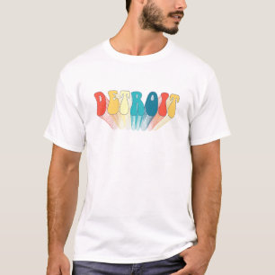 Camiseta Detroit Retro Vintage 1960, 1970, Trippy Michigan