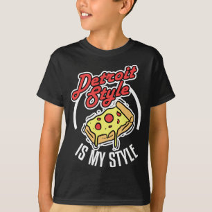 Camiseta Detroit Style Pizza É Meu Estilo Michigan Lover Gi