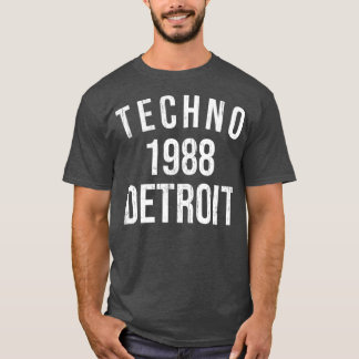 Camiseta Detroit Techno 1988 - Vintage Retro DJ Dance