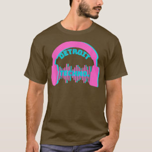 Camiseta Detroit Techno Fones de ouvido EDM Music Festival