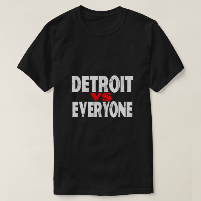 Camiseta Detroit VS All Funny Michigan Gift Shirt Esse (Frente do Design)