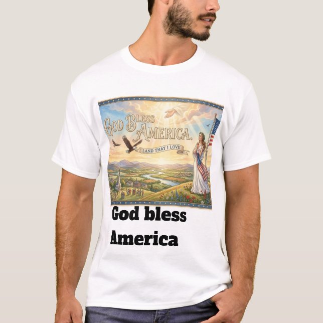 Camiseta Deus Abençoa a América  (Frente)