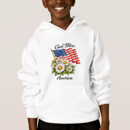 Camiseta Deus Abençoe a América Bandeira dos EUA e Margarid