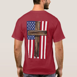 Camiseta Deus Abençoe a América Terra Que Eu Amo Cruz Ásper