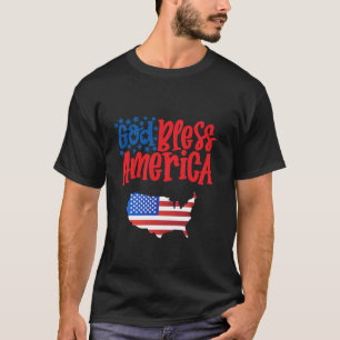 Camiseta Deus abençoe América EUA Flag