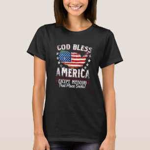 Camiseta DEUS ABENÇOE AMÉRICA Exceto Missouri Sucks