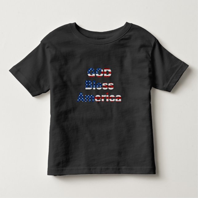 Camiseta Deus abençoe América julho 4° Glitter (Frente)