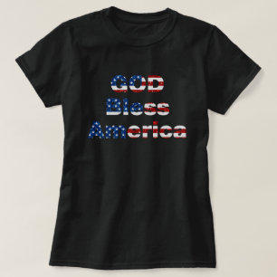 Camiseta Deus abençoe América julho 4° Glitter
