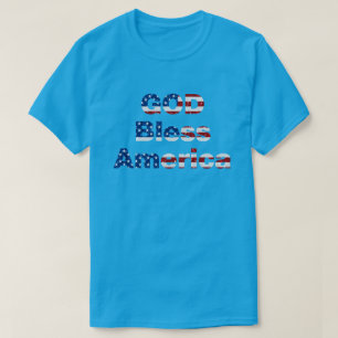 Camiseta Deus abençoe América julho 4° Glitter