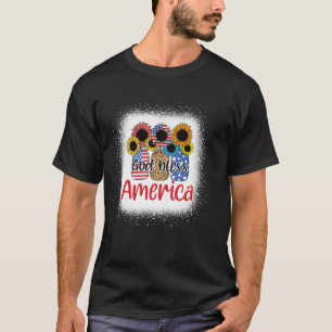 Camiseta Deus abençoe America Mason Jar 4 De Julho Christia