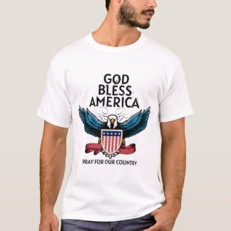 Camiseta Deus abençoe America Mens