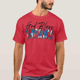 Camiseta Deus abençoe America Tie Dye Leopard Christian 4th