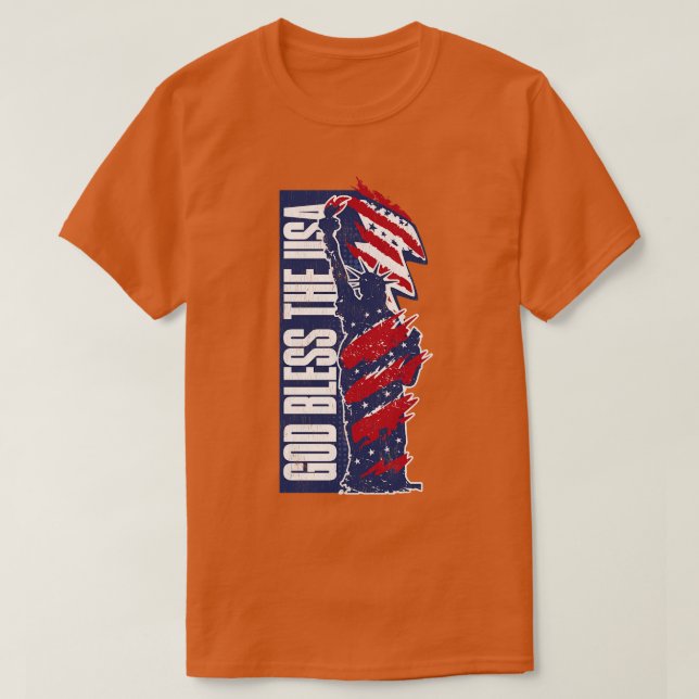 Camiseta Deus abençoe da Liberdade dos EUA (Frente do Design)