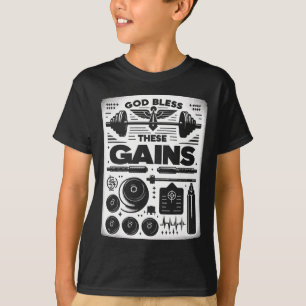 Camiseta Deus abençoe Destes Ganhos Na Construção De Pormen