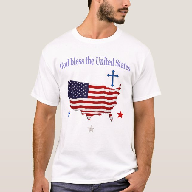 Camiseta Deus abençoe dos EUA (Frente)