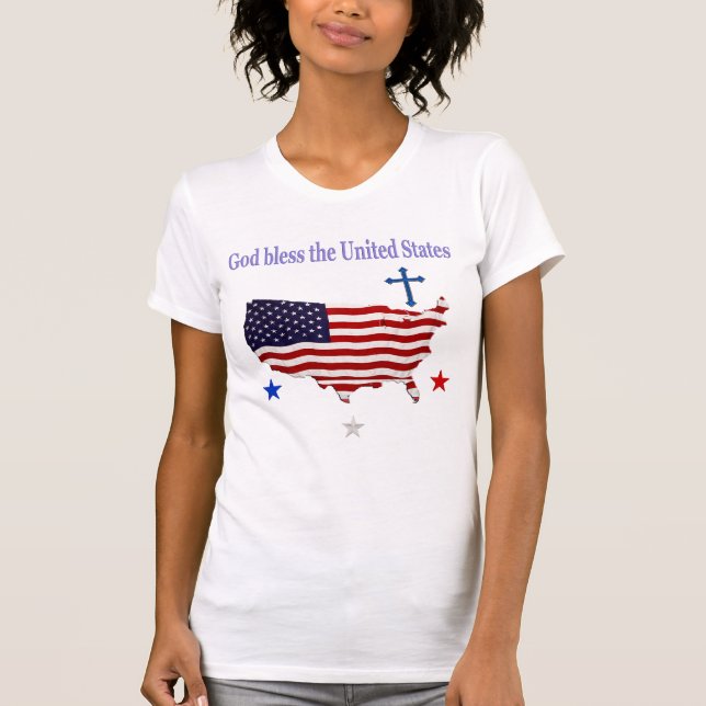 Camiseta Deus abençoe dos EUA (Frente)